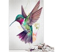 1000 Pieces Jigsaw Puzzles Hummingbird Bird Color Creative Square Jigsaw Puzzles for Adults And Wooden Puzzles Challenging Game 1000pcs (75x50cm)