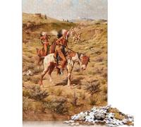 1000 Pieces Jigsaw Puzzles 'Indians In Battle Puzzle for Adults Wooden Puzzles Interesting Stress Reduction Jigsaw Puzzles for Family & Friends Gifts 1000pcs (75x50cm)