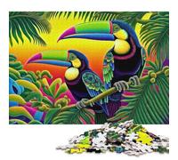 1000 Pieces Jigsaw Puzzles Keel Billed Toucans Creative Square Jigsaw Puzzles for Adults And Wooden Puzzles Challenging Game 1000pcs (75x50cm)