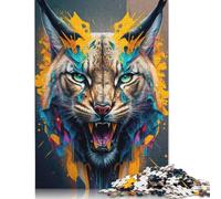 1000 Pieces Jigsaw Puzzles LYNX Panorama Set Middle Creative Square Jigsaw Puzzles for Adults And Wooden Puzzles Challenging Game 1000pcs (75x50cm)