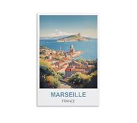 1000 Pieces Jigsaw Puzzles Marseille France Puzzles for Adults Artwork House Wall Decor Challenging Jigsaw Puzzle for Family Games 70x50CM
