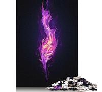 1000 Pieces Jigsaw Puzzles Purple Flame Creative Square Jigsaw Puzzles for Adults And Wooden Puzzles Challenging Game 1000pcs (75x50cm)