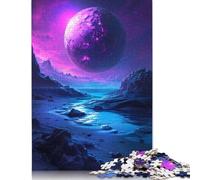 1000 Pieces Jigsaw Puzzles Purple Mysterious Planet Creative Square Jigsaw Puzzles for Adults And Wooden Puzzles Challenging Game 1000pcs (75x50cm)