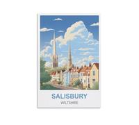 1000 Pieces Jigsaw Puzzles，Salisbury Wiltshire Posters Puzzles for Adults Artwork House Wall Decor Challenging Jigsaw Puzzle for Family Games 38x26cm