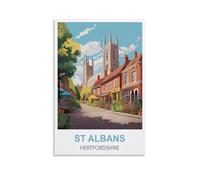1000 Pieces Jigsaw Puzzles，St Albans Hertfordshire Posters Puzzle 1000 parts paper puzzle adult children learning toys family decompression game 38x26CM