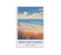 1000 Pieces Jigsaw Puzzles,West Wittering West Sussex Posters Puzzles for Adults Artwork House Wall Decor Challenging Jigsaw Puzzle for Family Games 52x38CM