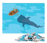 1000 Pieces Jigsaw Puzzles Whale Shark Nelfein Creative Square Jigsaw Puzzles for Adults And Paper Puzzles Challenging Game 38x26cm/1000pcs