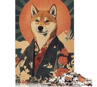 1000 Pieces Jigsaw Shiba Inu Japanese Kimono Jigsaw Educational Game Toy Family Decoration Adults Challenging 1000pcs (75x50cm)