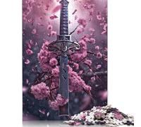 1000 Pieces Jigsaw The Broken Katana Jigsaw Educational Game Toy Family Decoration Adults Challenging (38x26cm)