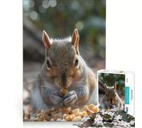 1000 Pieces Jigsaws Adults Puzzles A Squirrel Eating Seeds, Fun Games, Train Your Brain And Hands, Deal As Gifts for The Whole Family 38x52cm