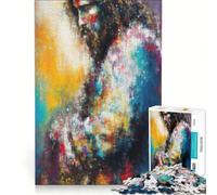 1000 Pieces Jigsaws Adults Puzzles Abstract Savior Portrait, Educational Games, Analysis And Logic, Birthday Present,Travel Gifts, 38x52cm