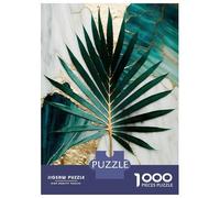 1000 Pieces Jigsaws Adults Puzzles Abstract Sun Palm Leaf Art Adult Jigsaw Brain Teaser Game Presents for Women Parent-child Interaction 38x26cm/1000pcs