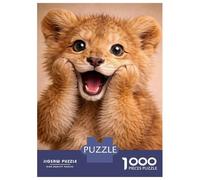 1000 Pieces Jigsaws Adults Puzzles Adorable Lion Cub Portrait Puzzles for Adults Family Game Presents for Women Unique Gifts for Birthday And Christmas 70x50cm/1000pcs