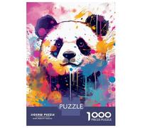 1000 Pieces Jigsaws Adults Puzzles Adorable Panda Pop Art Puzzle for Adults Brain Teaser Game Analysis And Logic for Is Ideal As A Gift 52x38cm/1000pcs