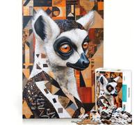 1000 Pieces Jigsaws Adults Puzzles African Lemur Portrait, Educational Toy, Difficult And Challenge, Wishlist with Santa Claus 38x52cm