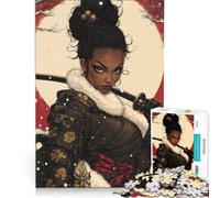1000 Pieces Jigsaws Adults Puzzles Afro Samurai Woman Poster, Educational Toy, Difficult And Challenge, Wishlist with Santa Claus 38x26cm
