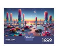 1000 Pieces Jigsaws Adults Puzzles Alien Landscape with Colorful Trees Puzzle for Adults Brain Teaser Game Analysis And Logic for Is Ideal As A Gift 70x50cm/1000pcs