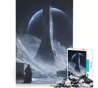 1000 Pieces Jigsaws Adults Puzzles Alien Structure on Frozen Planet, Educational Toy, Difficult And Challenge, Wishlist with Santa Claus 38x26cm