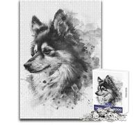 1000 Pieces Jigsaws Adults Puzzles American Eskimo Dog Toys Educational Games Difficult Challenge DIY Toys Size 38x26cm