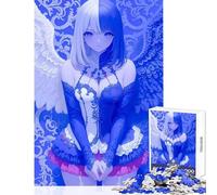 1000 Pieces Jigsaws Adults Puzzles Angel ﹨u Demon Anime Girl Toy Wall Decor Great Gift for Games Relax Games Improving Love between Couples Size 38x52cm