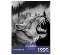 1000 Pieces Jigsaws Adults Puzzles Angry Lion Jigsaw for Adults Fun Games Staycation Kill Time Unique Gifts for Birthday And Christmas 38x26cm/1000pcs