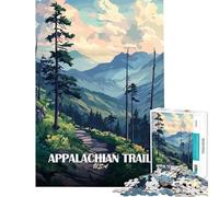 1000 Pieces Jigsaws Adults Puzzles Appalachian Trail USA Landscape Art Learning Educational Toys Family Game Perfect Decoration Birthday Gifts (size 38x52cm)