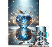 1000 Pieces Jigsaws Adults Puzzles Apple Crystal Sculpture Art, Fun Games, Train Your Brain And Hands, Deal As Gifts for The Whole Family 50x75cm
