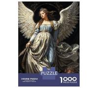 1000 Pieces Jigsaws Adults Puzzles Archangel in Blue Dress Puzzle for Adults Brain Teaser Game Pattern Assembly Difficult And Challenge 52x38cm/1000pcs