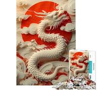 1000 Pieces Jigsaws Adults Puzzles Asian Paper Dragon Family Game for Educational Game Challenge Toy Gifts Birthday Birthday Present (Size 38x52cm)