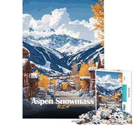 1000 Pieces Jigsaws Adults Puzzles Aspen Snowmass Winter Scene Puzzles for Adults Toy Wall Decor Enhance Memory Difficult And Challenge (Size 38x26cm)