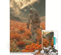 1000 Pieces Jigsaws Adults Puzzles Astronaut And Planet, Fun Games, Train Your Brain And Hands, Deal As Gifts for The Whole Family 38x26cm