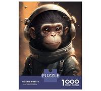 1000 Pieces Jigsaws Adults Puzzles Astronaut Space Monkey Jigsaw for Adults Toy Wall Decor Hand Speed Race Difficult And Challenge 38x26cm/1000pcs