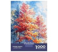 1000 Pieces Jigsaws Adults Puzzles Autumn Blaze Jigsaws for Adults Toy Wall Decor Hand Speed Race Unique Gifts for Birthday And Christmas 70x50cm/1000pcs