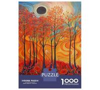 1000 Pieces Jigsaws Adults Puzzles Autumn Forest Sunset Painting Puzzle for Adults Relax Games Birthday Present Parent-child Interaction 70x50cm/1000pcs
