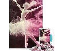 1000 Pieces Jigsaws Adults Puzzles Ballet Dancer in Smoke Jigsaw Puzzles for Adults Stress Reliever Help The Brain Exercise Gifts for Friends And Family (38x52cm)