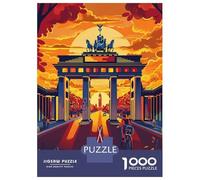 1000 Pieces Jigsaws Adults Puzzles Berlin Sunset Puzzle for Adults Anti-Stress Toys Pattern Assembly Parent-child Interaction 52x38cm/1000pcs