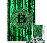 1000 Pieces Jigsaws Adults Puzzles Bitcoin Crypto Hacker Code Hands-on Game For Family Fun Anti-Stress Toys Wishlist with Santa Claus (38X26CM)