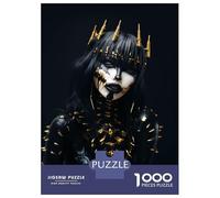 1000 Pieces Jigsaws Adults Puzzles Black And Gold Dark Queen Puzzle for Adults Brain Teaser Game Pattern Assembly Difficult And Challenge 52x38cm/1000pcs