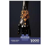 1000 Pieces Jigsaws Adults Puzzles Black And Gold Jewel Hand3 Jigsaw for Adults Toy Wall Decor Hand Speed Race Difficult And Challenge 38x26cm/1000pcs