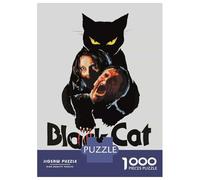 1000 Pieces Jigsaws Adults Puzzles Black Cat Honor Puzzles for Adults Family Game Presents for Women Unique Gifts for Birthday And Christmas 38x26cm/1000pcs