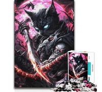 1000 Pieces Jigsaws Adults Puzzles Black Demon Cat Hand Speed Race Impossible Game for And from 14 Years And over (size 38x26cm)