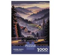 1000 Pieces Jigsaws Adults Puzzles Black Forest Vintage Travel Jigsaw for Adults Family Game Home Decoration Birthday And Unique Gifts 38x26cm/1000pcs