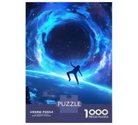 1000 Pieces Jigsaws Adults Puzzles Black Hole Astronaut Jigsaw for Adults Toy Wall Decor Hand Speed Race Difficult And Challenge 70x50cm/1000pcs