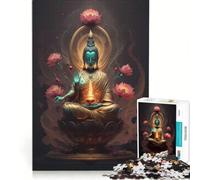 1000 Pieces Jigsaws Adults Puzzles Buddha V, Family Game, Fun at Home Activities, Birthday Present, Gifts, 38x52cm