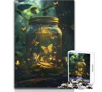 1000 Pieces Jigsaws Adults Puzzles Butterflies And Fireflies Peaceful Relaxing Free Time Fine Precision Edge Craft Toy Size 38x26cm