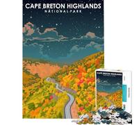 1000 Pieces Jigsaws Adults Puzzles Cape Breton Highlands Park Learning Educational Toys Family Game Perfect Decoration Birthday Gifts (size 38x26cm)