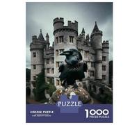 1000 Pieces Jigsaws Adults Puzzles Castle Raven Statue Decor Jigsaws for Adults Hands-on Game Analysis And Logic Difficult And Challenge 70x50cm/1000pcs