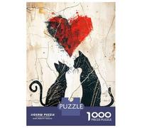 1000 Pieces Jigsaws Adults Puzzles Cat Love Graffiti Puzzles for Adults Family Game Stress Reliever Difficult And Challenge 70x50cm/1000pcs