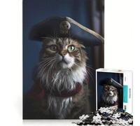 1000 Pieces Jigsaws Adults Puzzles Cat Pirates I, Hands-on Game, Precision Cutting, Birthday Present, Gifts, 38x26cm