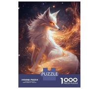 1000 Pieces Jigsaws Adults Puzzles Celestial Fox Glow Jigsaws for Adults Toy Wall Decor Hand Speed Race Unique Gifts for Birthday And Christmas 38x26cm/1000pcs
